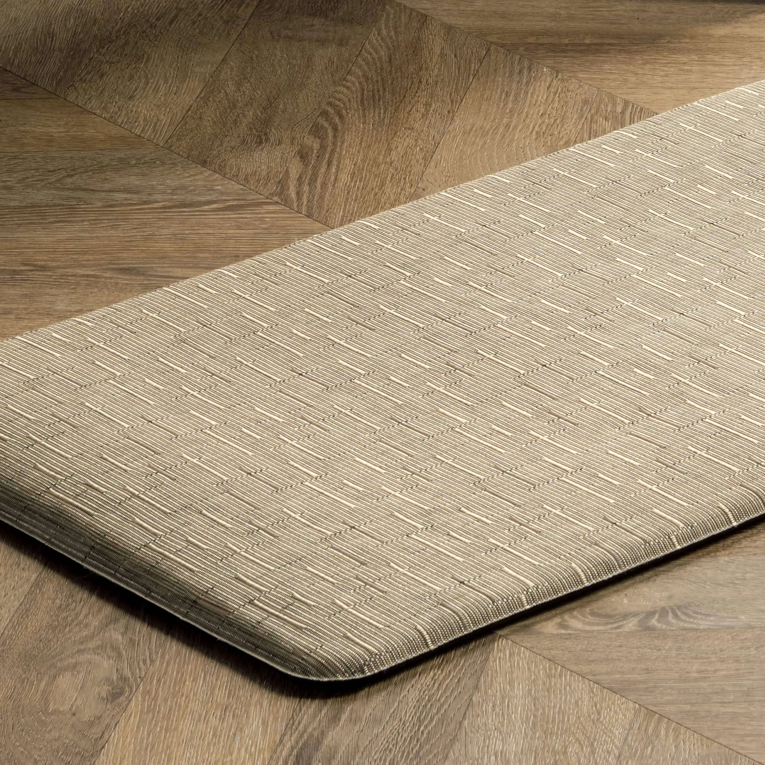 Casual Crosshatched Anti Fatigue Kitchen Or Laundry Room Comfort Mat