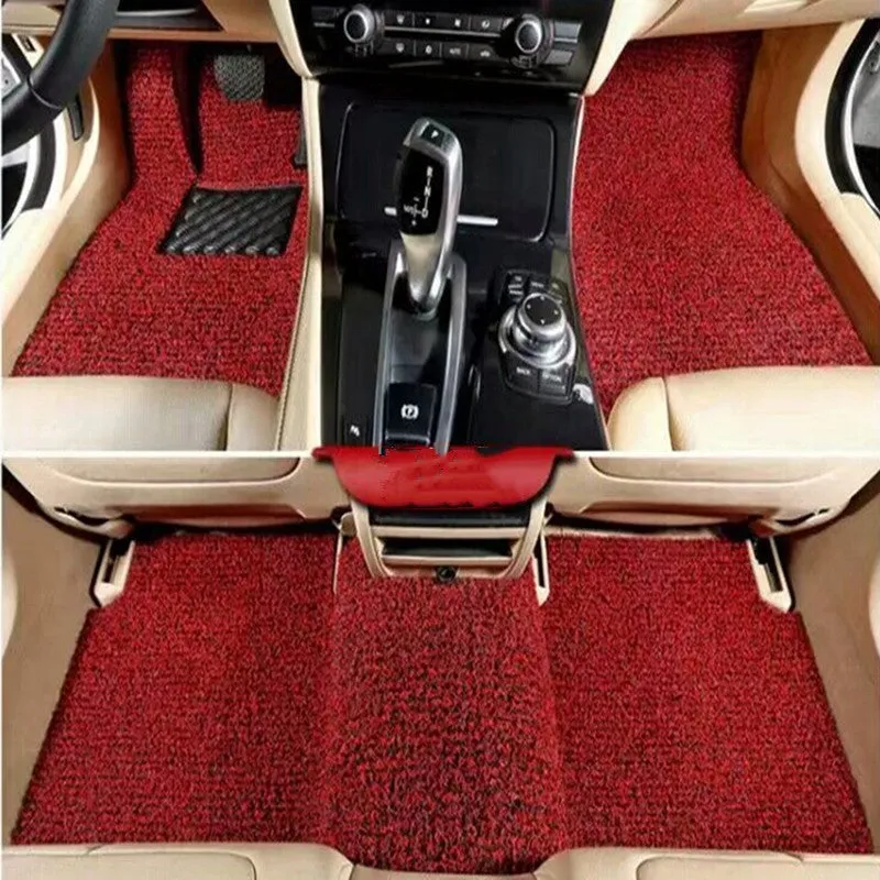 Color: Black ash, Style: 1.8cm - pvC anti-slip wire ring mat