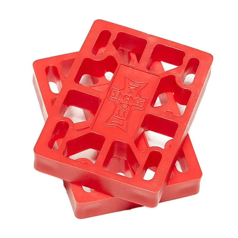 Dogtown 1/4" (RED) Hard Skateboards Riser Pads 2pk