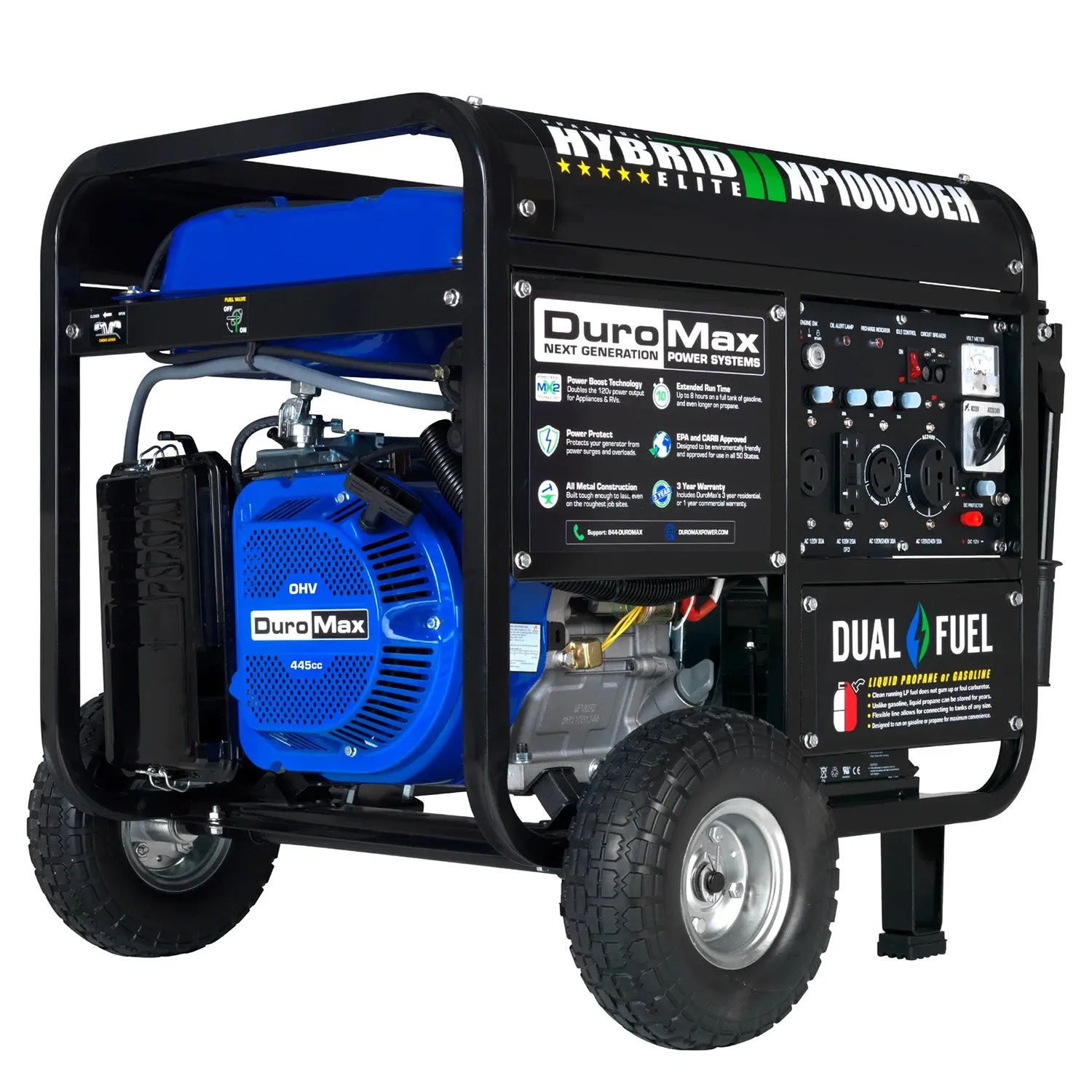 DuroMax XP10000EH Dual Fuel Portable Generator | 10,000 Watts
