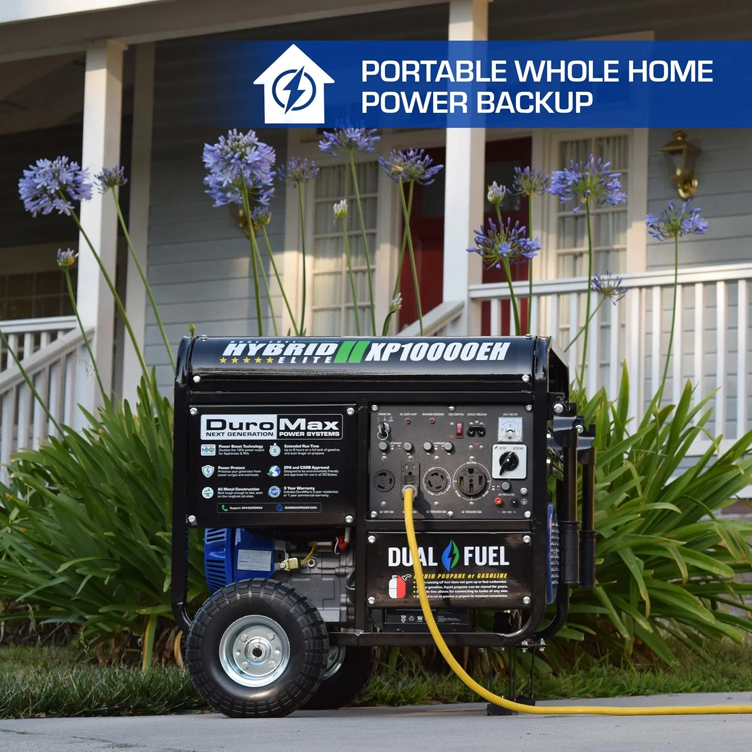 DuroMax XP10000EH Dual Fuel Portable Generator | 10,000 Watts