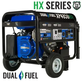 DuroMax XP4850HX Dual Fuel Portable HX Generator w/ CO Alert | 4850 Watts