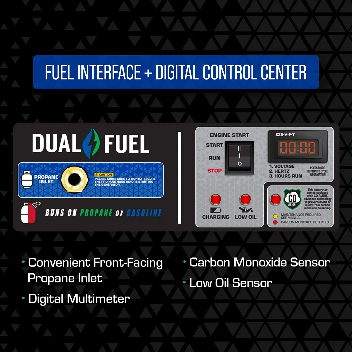 DuroMax XP4850HX Dual Fuel Portable HX Generator w/ CO Alert | 4850 Watts