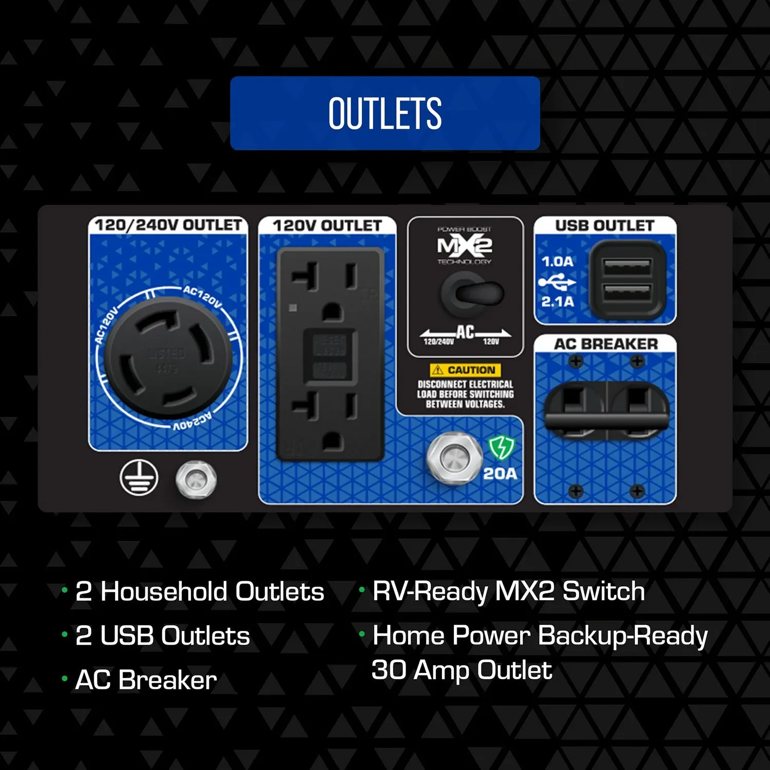 DuroMax XP4850HX Dual Fuel Portable HX Generator w/ CO Alert | 4850 Watts