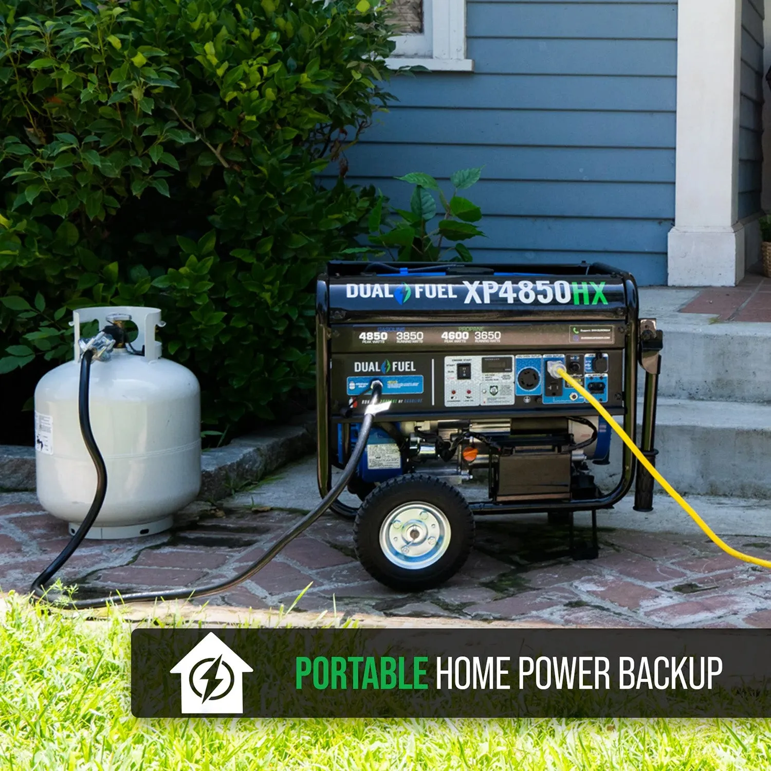 DuroMax XP4850HX Dual Fuel Portable HX Generator w/ CO Alert | 4850 Watts