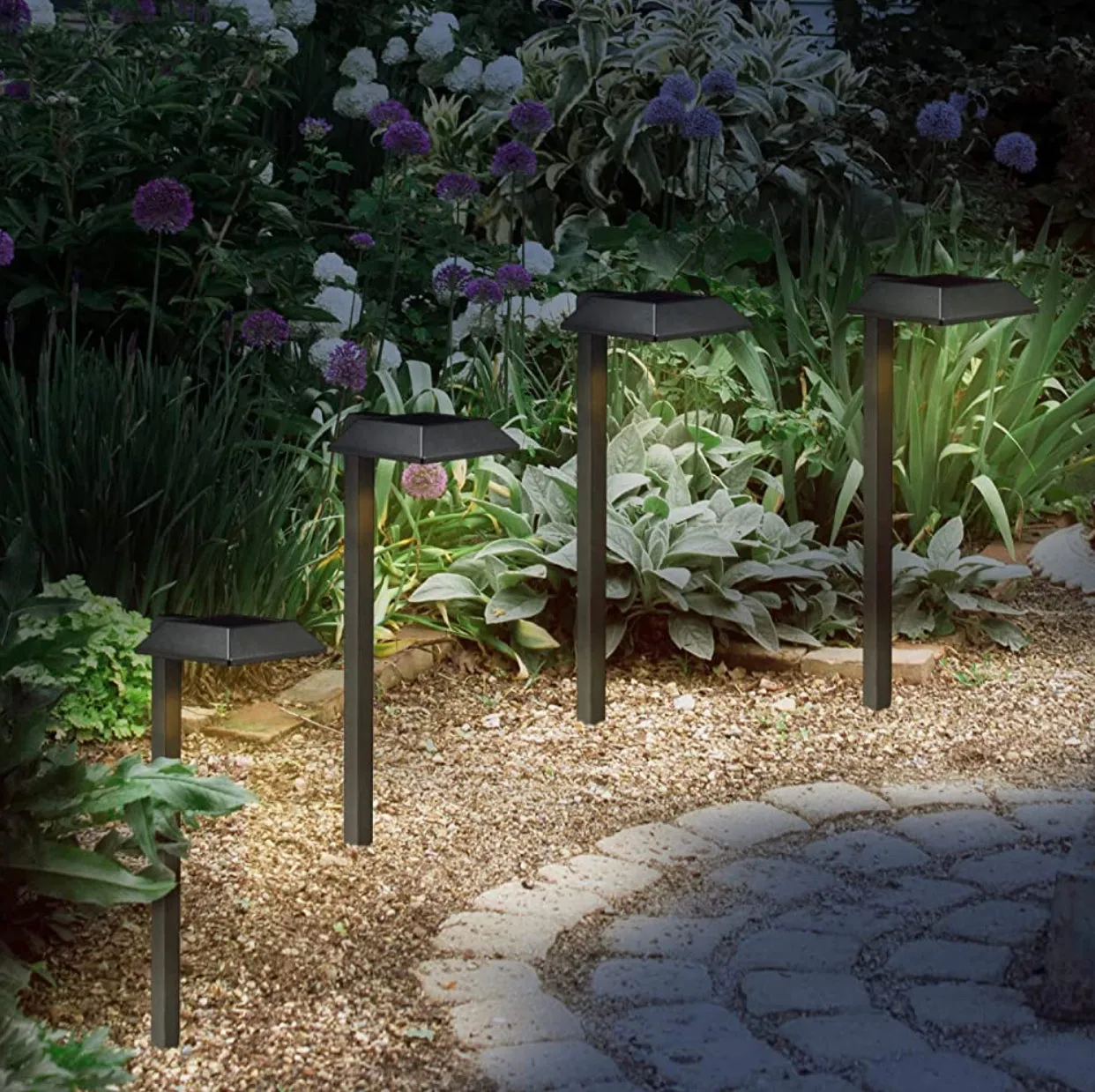 Energizer Solar LED Pathway Lights 30 Lumen Oil-Robbed Bronze, 6-Pack