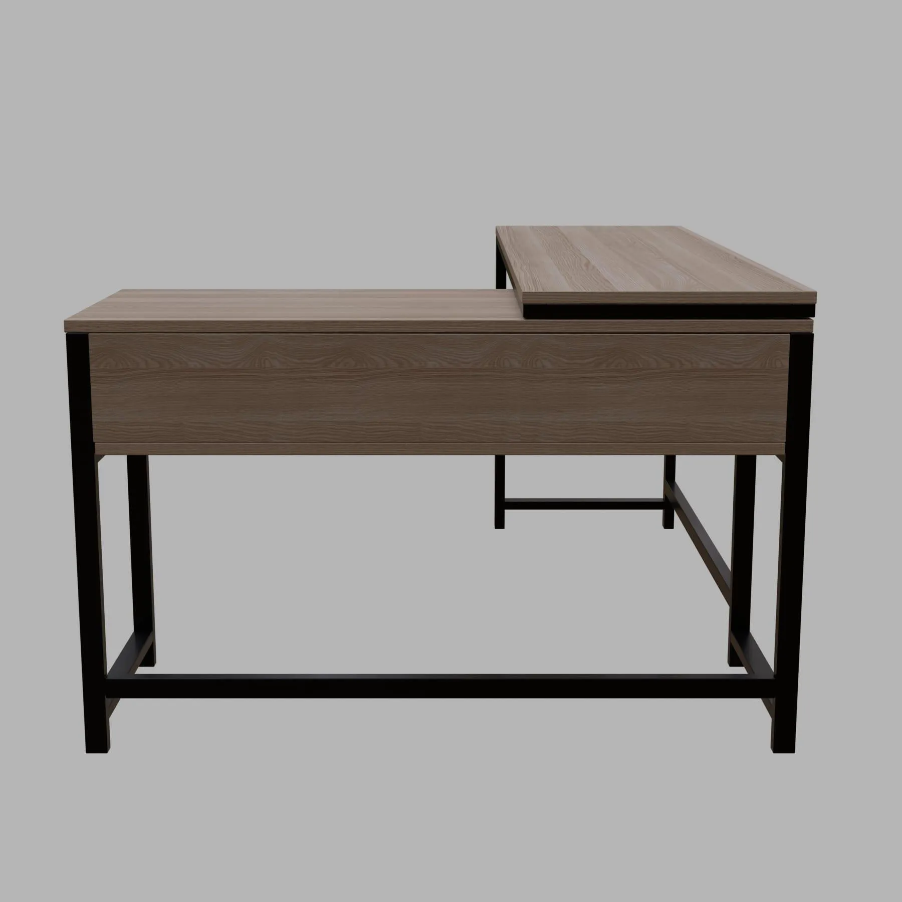 ENKEL L Shape Workstation in Beige finish