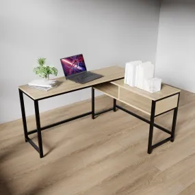 ENKEL L Shape Workstation in Beige finish