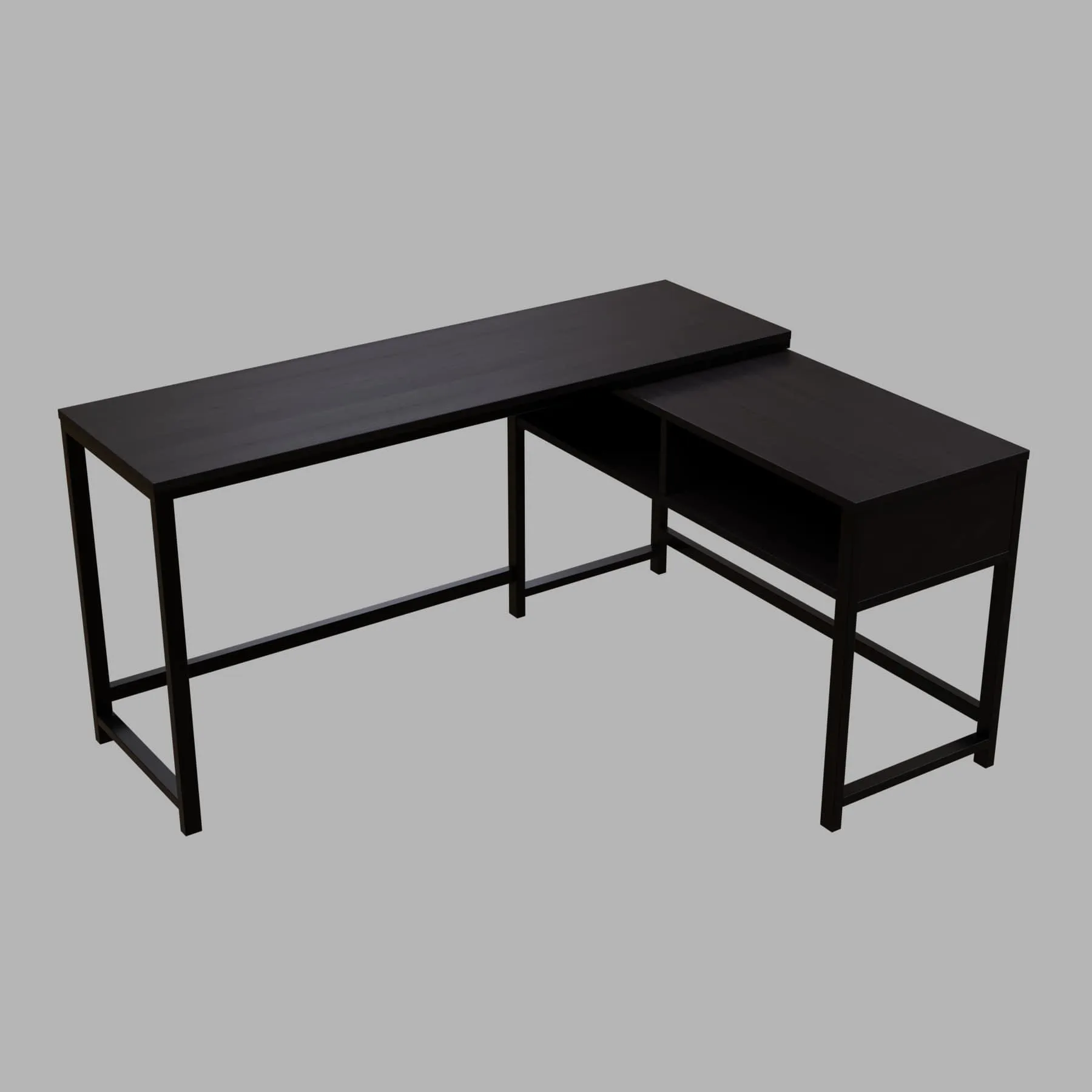 ENKEL L Shape Workstation in Beige finish