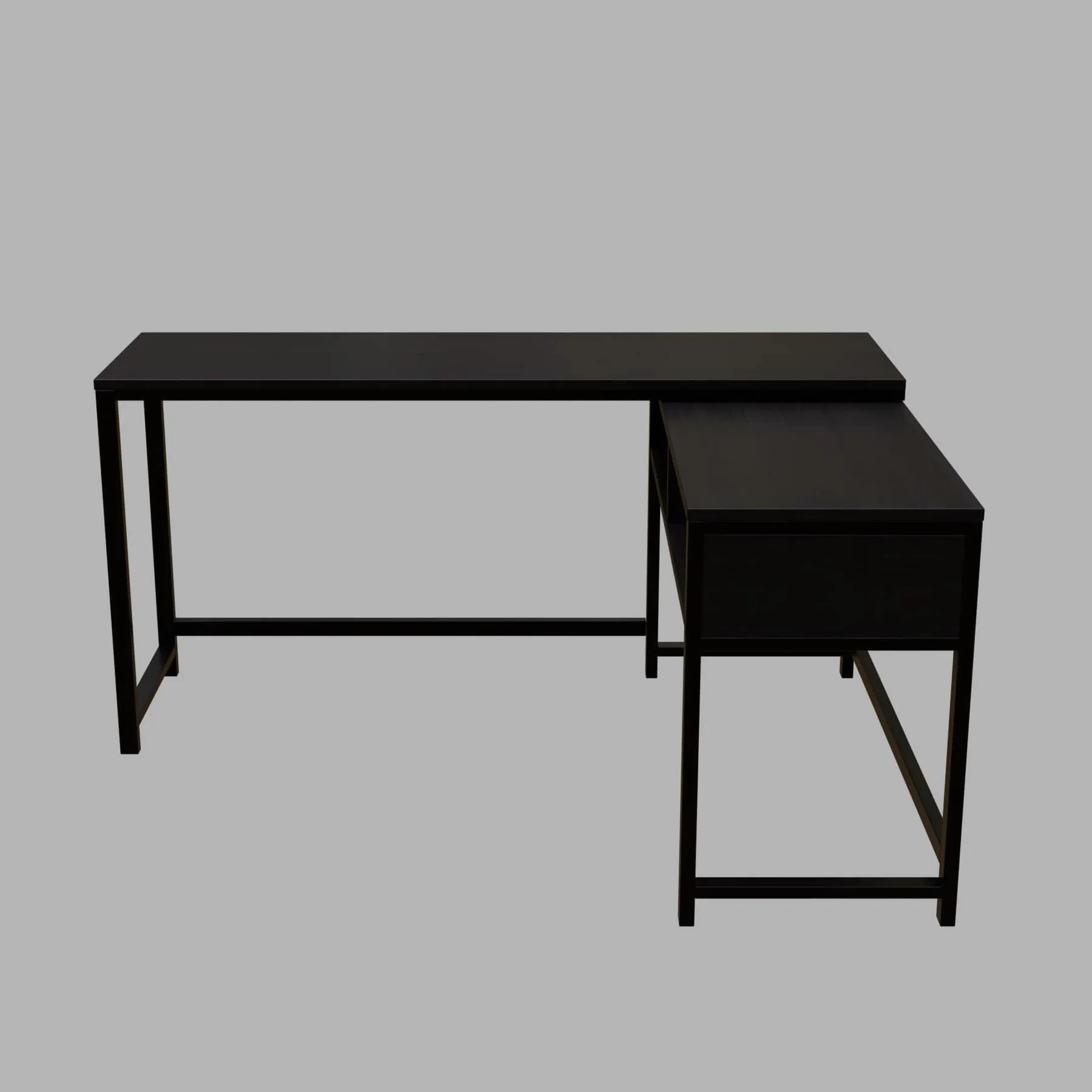 ENKEL L Shape Workstation in Beige finish