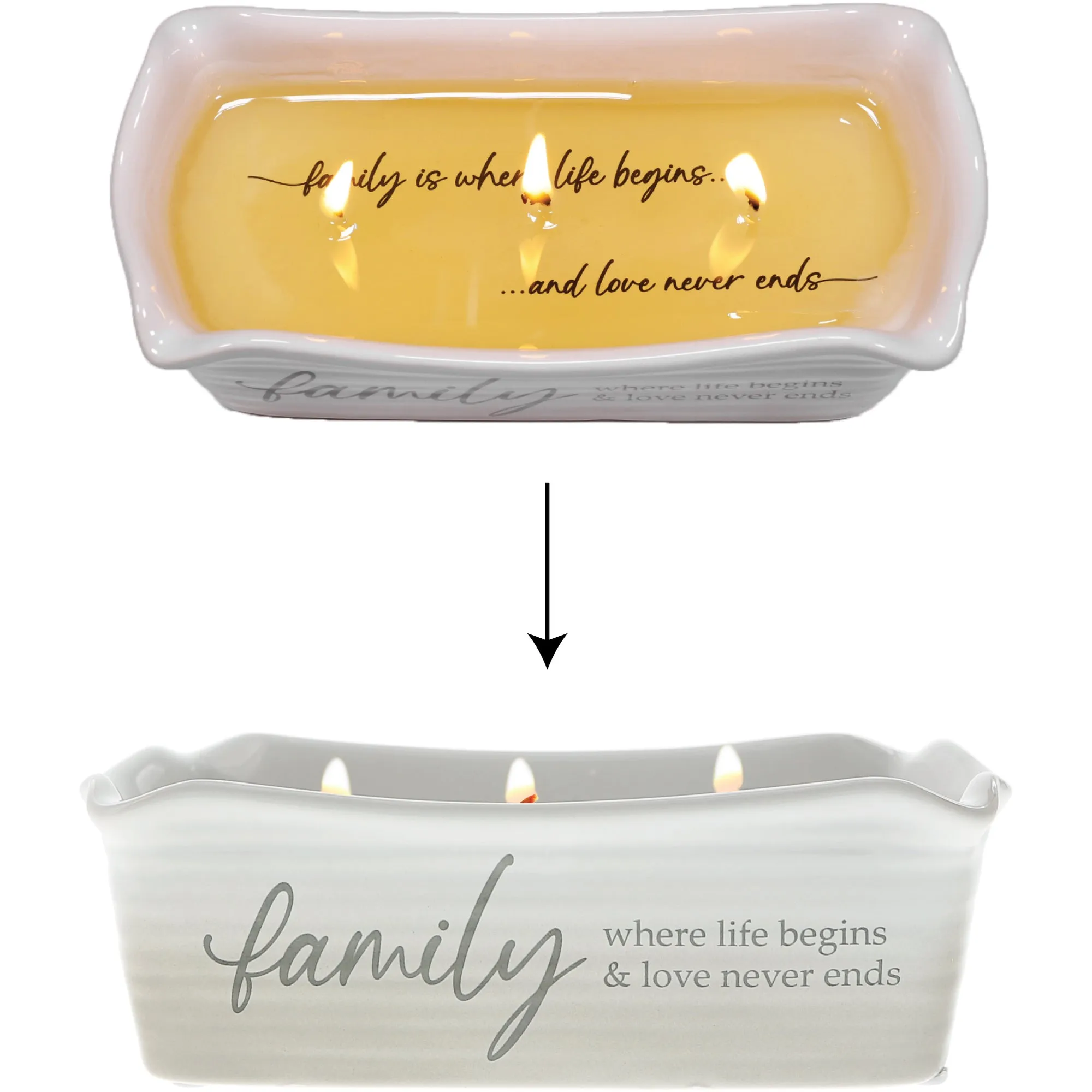 Family 12 oz - 100% Soy Wax Reveal Triple Wick Candle Scent: Tranquility