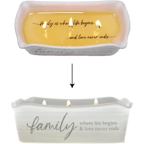 Family 12 oz - 100% Soy Wax Reveal Triple Wick Candle Scent: Tranquility