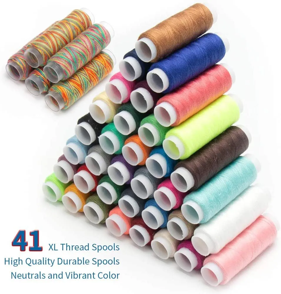 FELTHOUSE 206 pcs Sewing Kit, Complete Sewing Kit Set - Thread Box, Tailoring Materials, Needle and Thread Box - Ideal Sewing Kit Box for Home Use. (New)