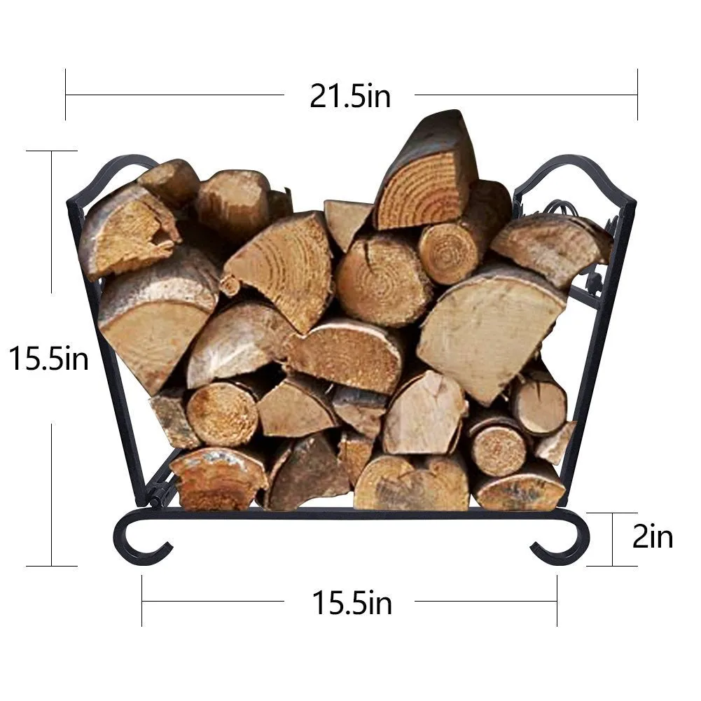 Fireplace Toolset Log Holder Wrought Iron Indoor Fire Wood Stove Model Number BG020