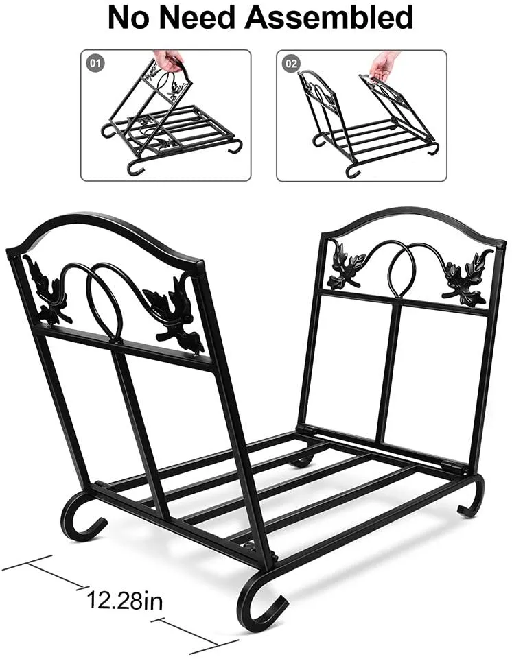 Fireplace Toolset Log Holder Wrought Iron Indoor Fire Wood Stove Model Number BG020