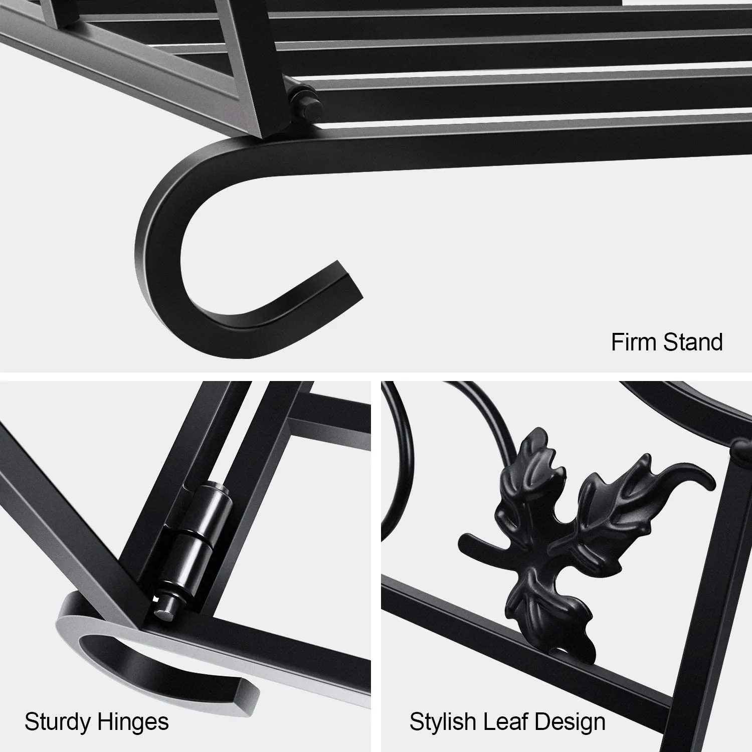 Fireplace Toolset Log Holder Wrought Iron Indoor Fire Wood Stove Model Number BG020