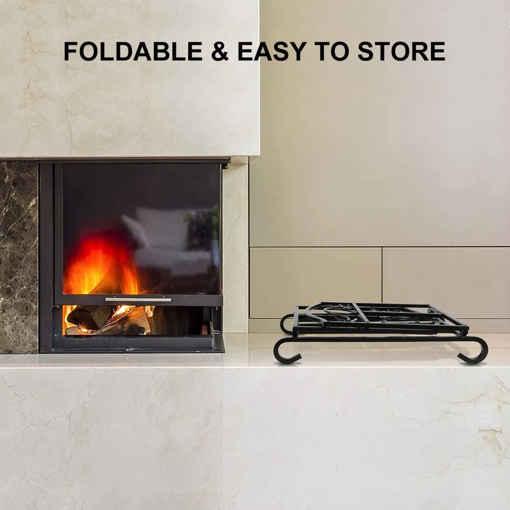 Fireplace Toolset Log Holder Wrought Iron Indoor Fire Wood Stove Model Number BG020