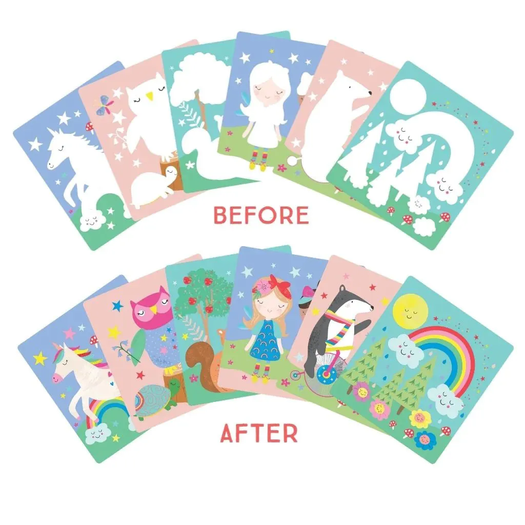 Floss & Rock Magic Colour Changing Watercard Easel and Pen - Rainbow Fairy