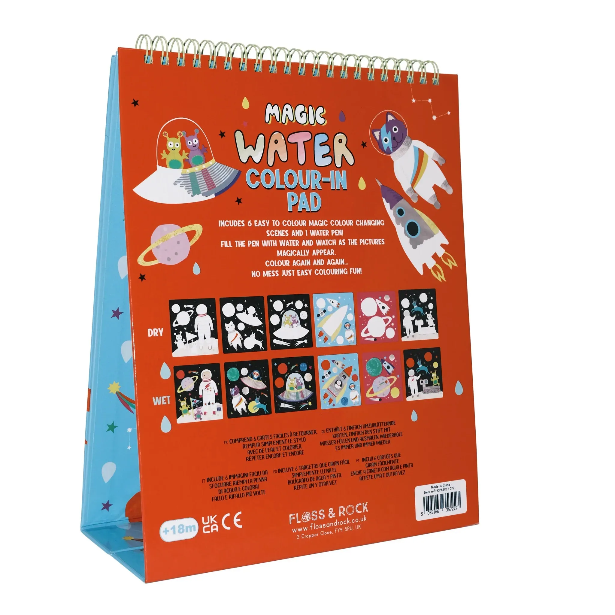 Floss & Rock Magic Colour Changing Watercard Easel and Pen - Space