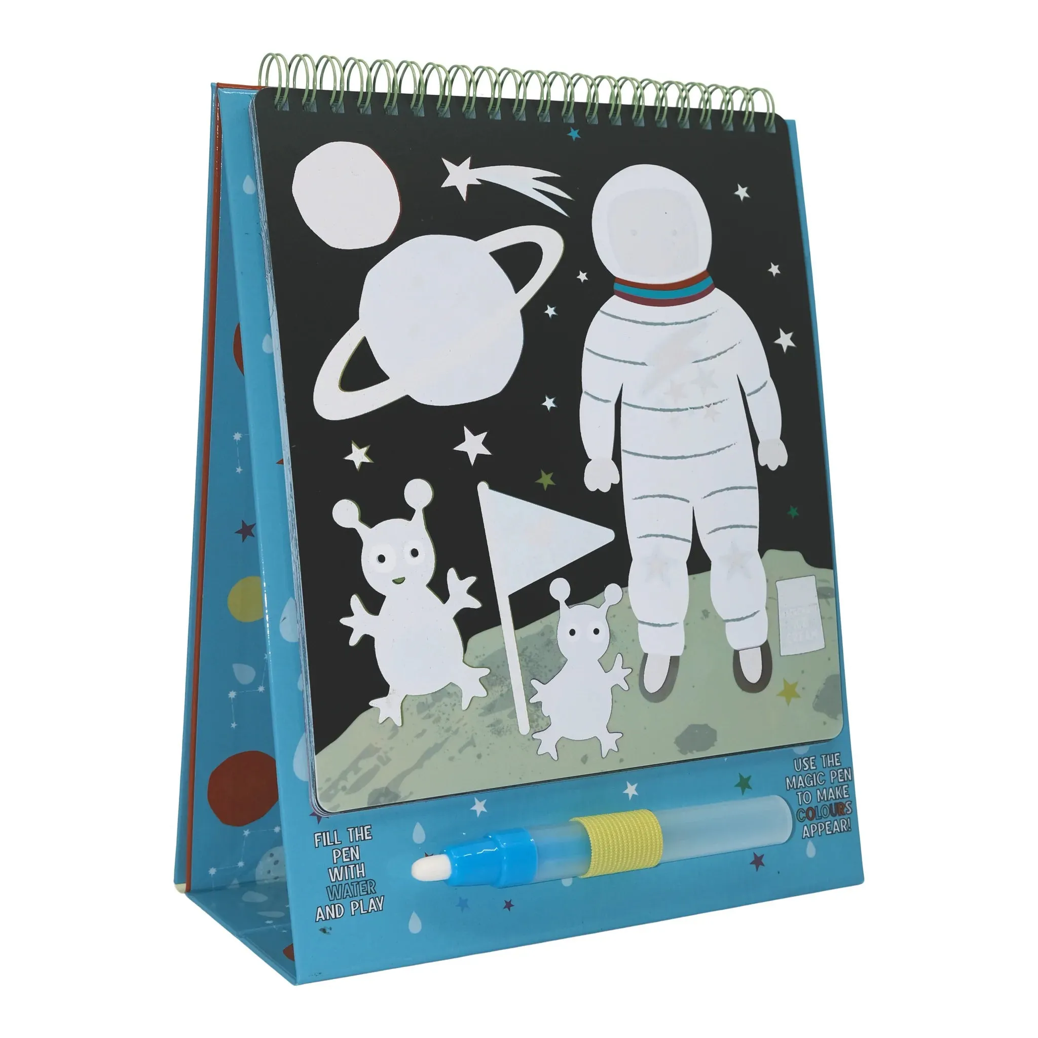 Floss & Rock Magic Colour Changing Watercard Easel and Pen - Space