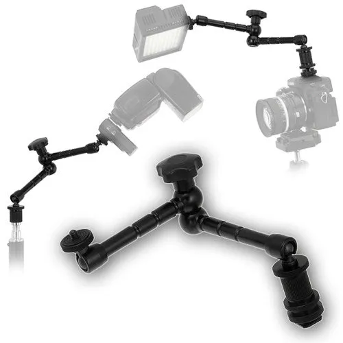 Fotodiox Large Power Arm 2800 - Variable Friction Articulated Modular Extension Arm with Male Hot Shoe Mount and 1/4" Camera Mount Included - Large