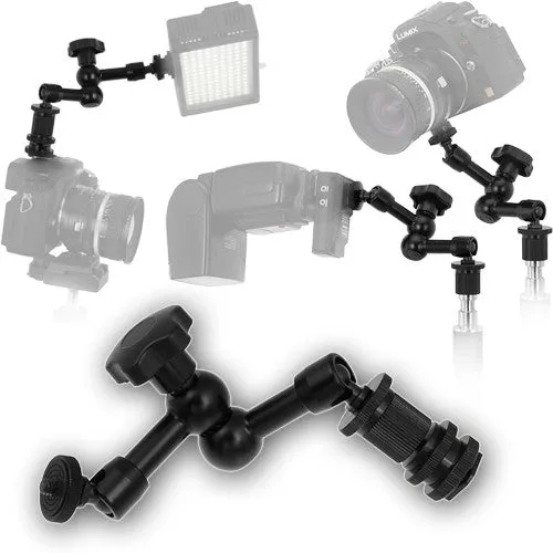 Fotodiox Small Power Arm 1950 - Variable Friction Articulated Modular Extension Arm with Male Hot Shoe Mount and 1/4" Camera Mount Included - Small