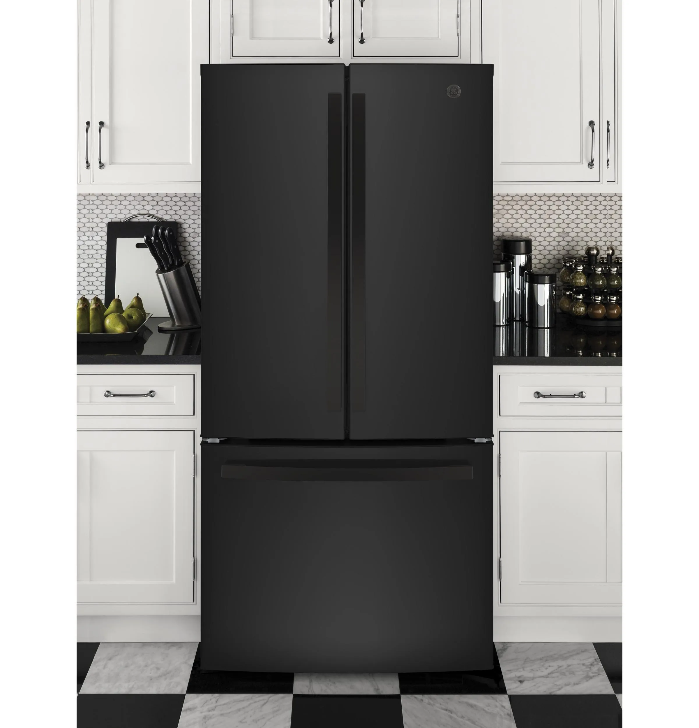 GNE25JGKBB GE® ENERGY STAR® 24.7 Cu. Ft. French-Door Refrigerator
