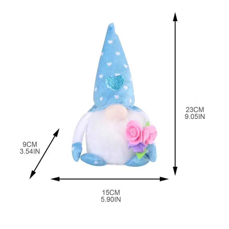 Gnomes With LED Light Decorations Plush Spring