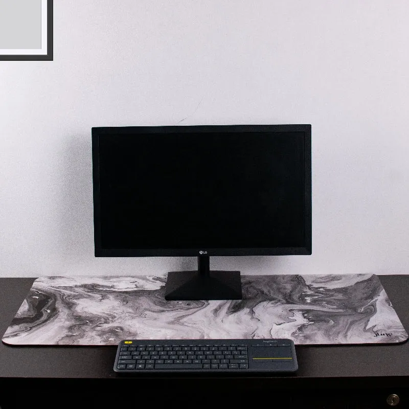 Grey Marblestic Extended Versatile Desk Mat