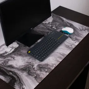 Grey Marblestic Extended Versatile Desk Mat