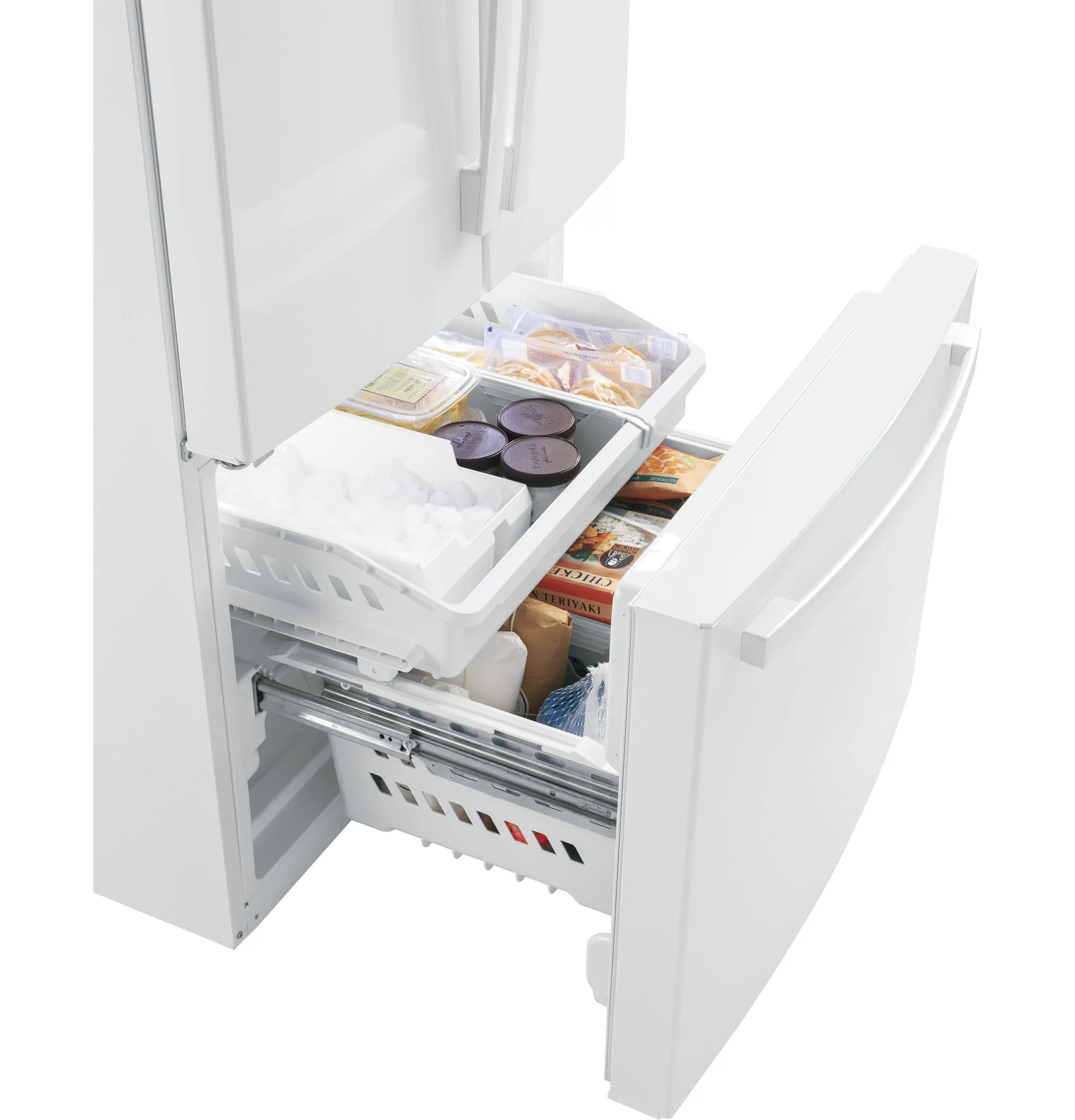 GWE19JGLWW GE® ENERGY STAR® 18.6 Cu. Ft. Counter-Depth French-Door Refrigerator