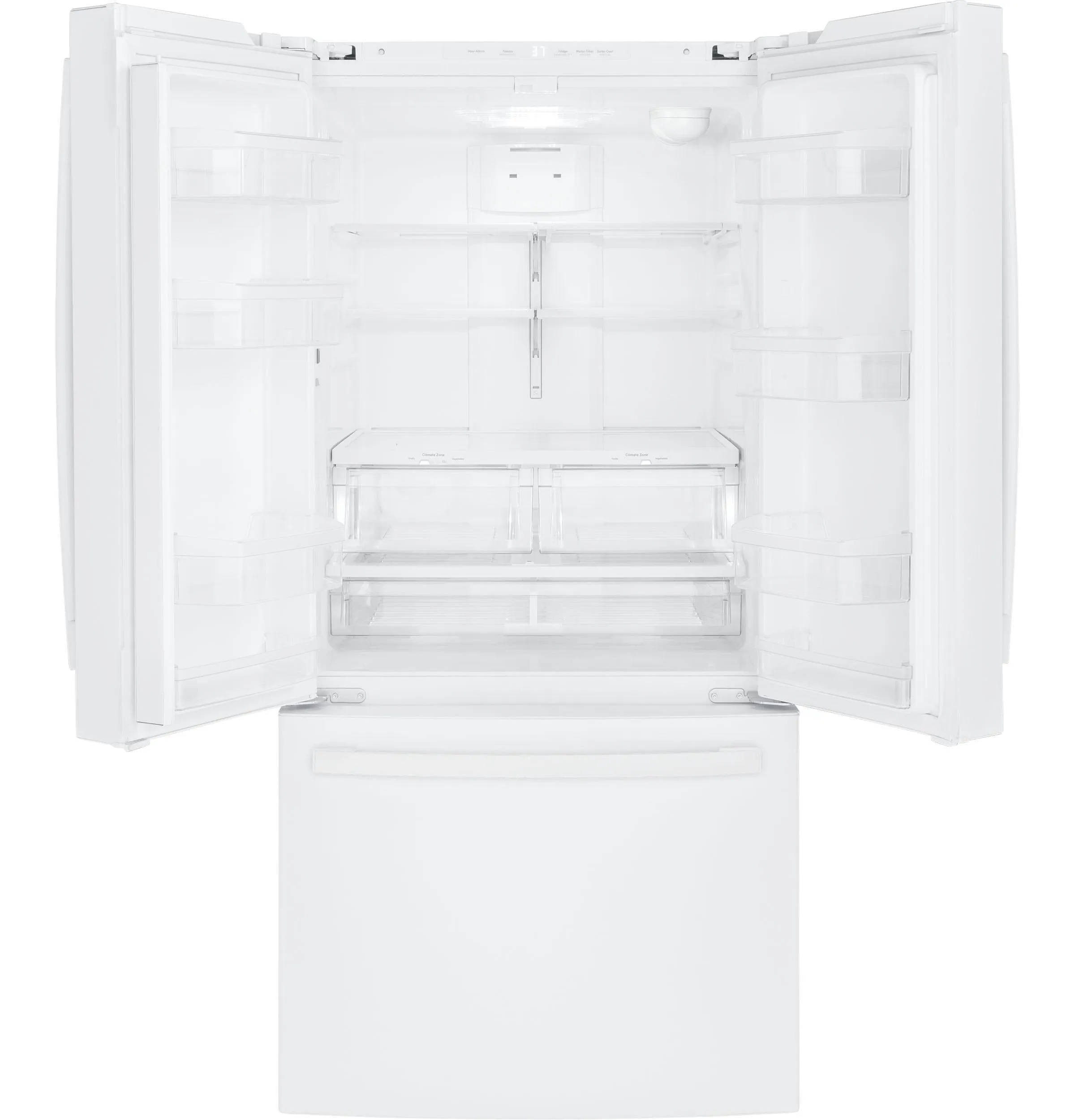 GWE19JGLWW GE® ENERGY STAR® 18.6 Cu. Ft. Counter-Depth French-Door Refrigerator