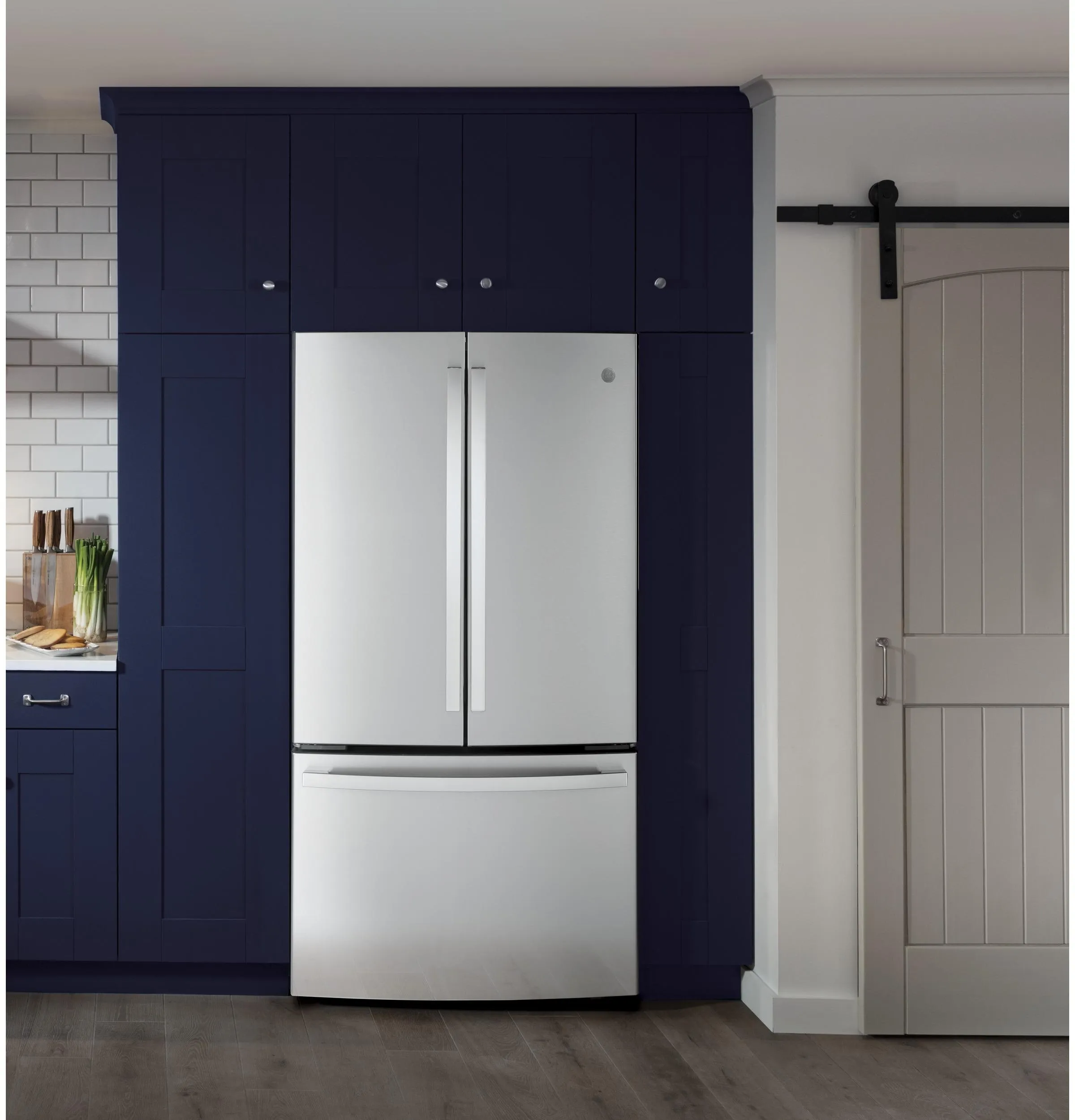 GWE23GYNFS GE® ENERGY STAR® 23.1 Cu. Ft. Counter-Depth Fingerprint Resistant French-Door Refrigerator