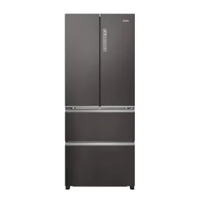 Haier HFR3718ENMD 70cm 60/40 Total No Frost Fridge Freezer, Dark Inox