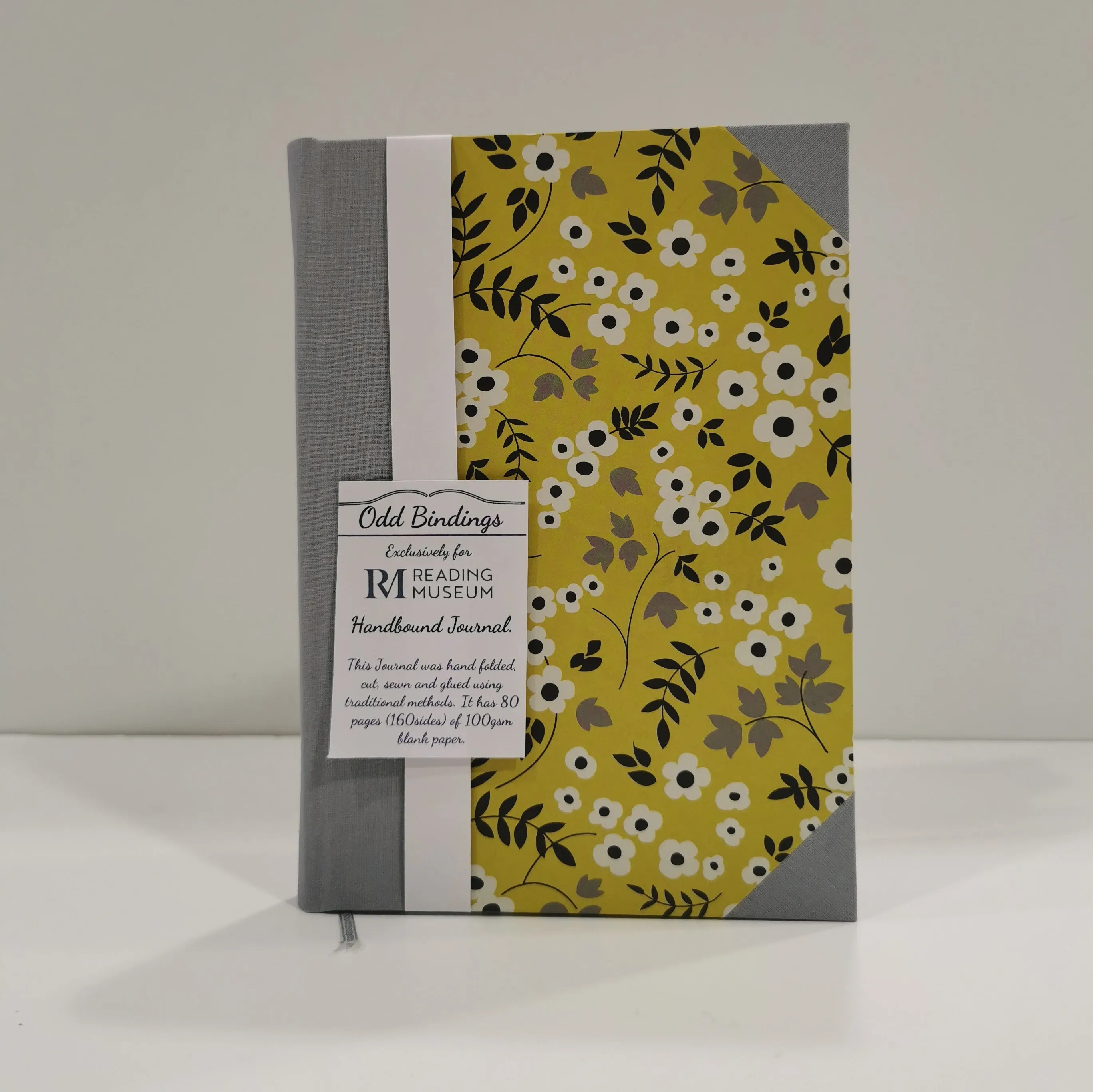 Hand-Bound Notebooks in Yellow Floral Print - Odd Bindings