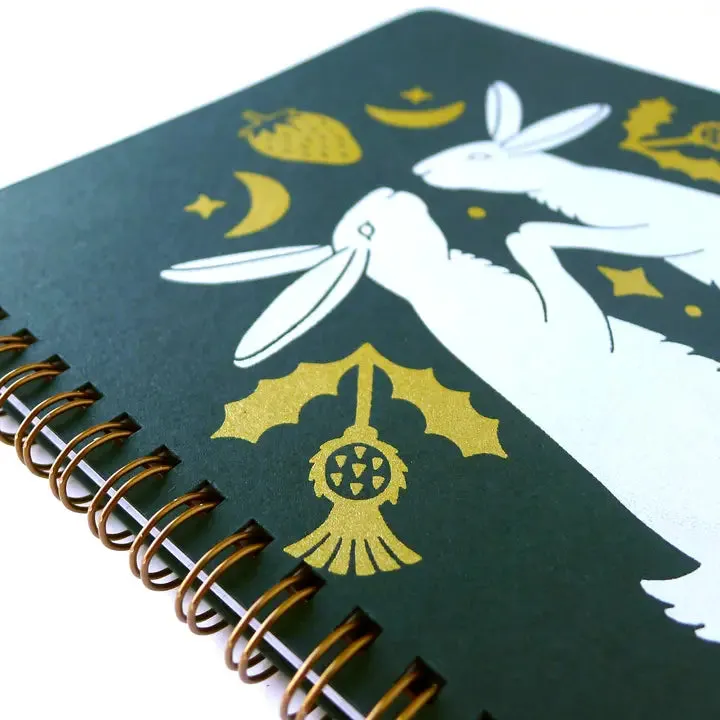 Harvest Rabbits Coil Blank Notebook