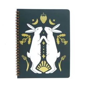 Harvest Rabbits Coil Blank Notebook