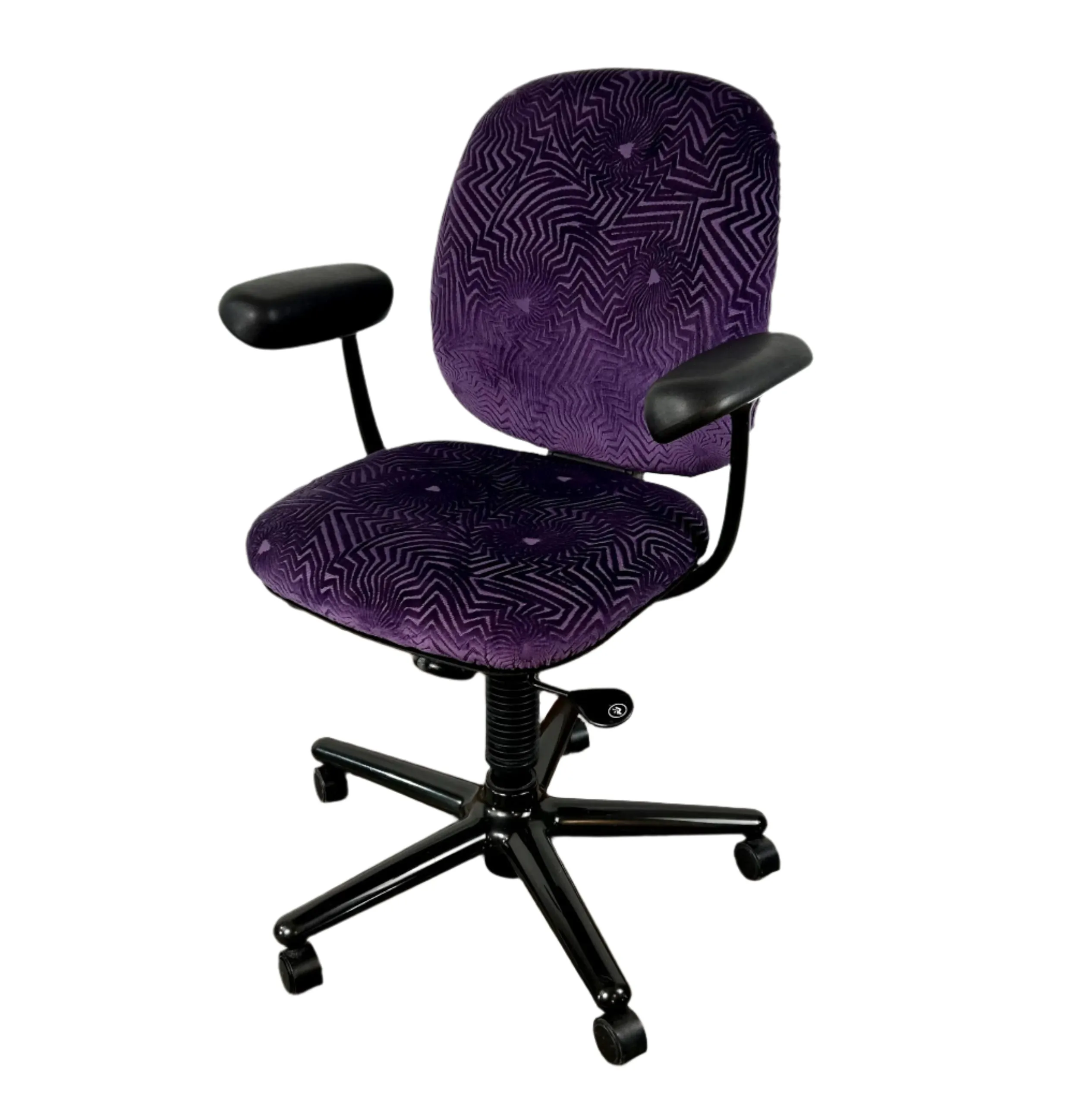 Herman Miller Swivel Desk Chair, Custom Textured Upholstery in Plum