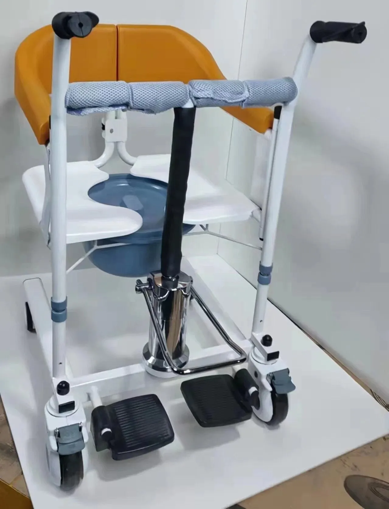 Home Care shift Adjustable Lifting Manual Patient Transfer Commode Chair