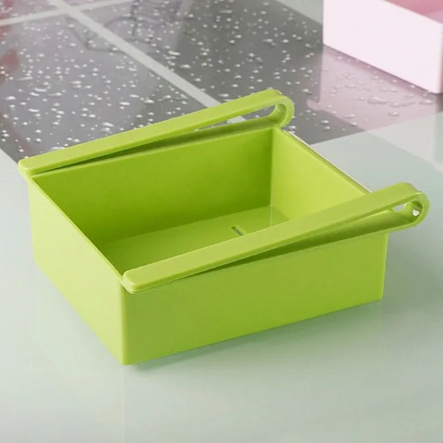 Hoomall Plastic Storage Box Refrigerator Food Container Spacer Layer Kitchen Storage Rack Pull-out Drawer Space-saving Organizer