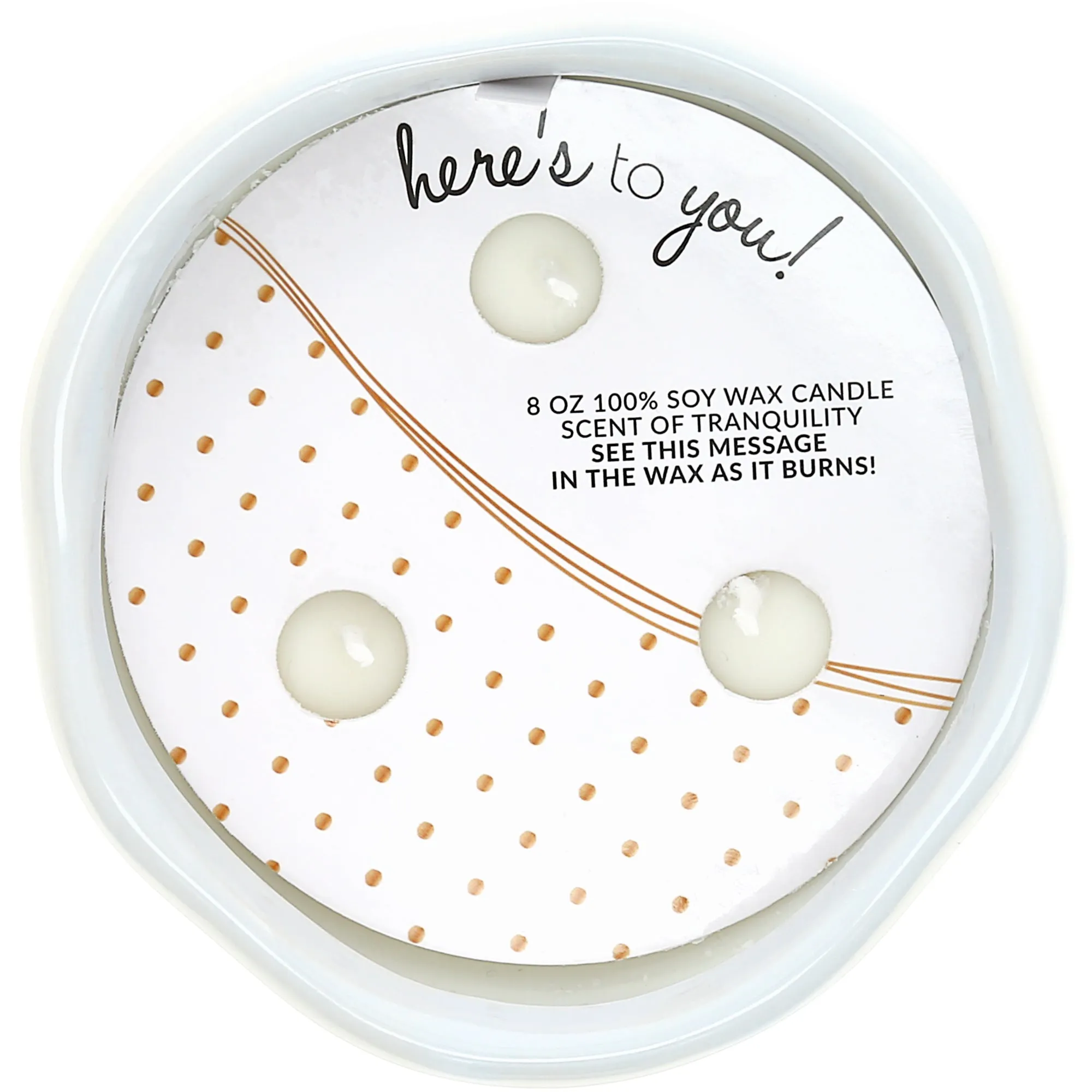 Hooray! 8 oz - 100% Soy Wax Reveal Candle Scent: Tranquility