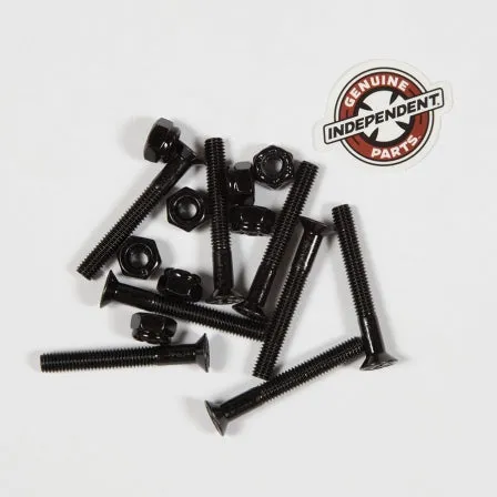 Independent 1.5 inch black phillips countersunk skateboard bolts