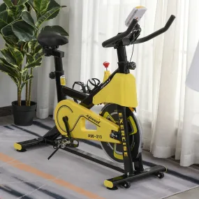 Indoor Exercise Bike with Belt Drive Adjustable Resistance Seat Handlebar