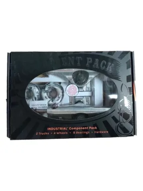 INDUSTRIAL COMPONENT PACK - SWIRL 52MM WHEELS/ABEC 7 BEARINGS/RISERS/HARDWARE (8.25")