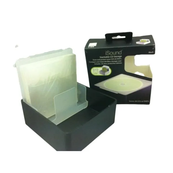 iSound Stackable CD Storage Mini Box Unit