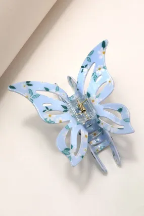 JUMBO CUT OUT BUTTERFLY HAIR CLAW CLIPS | 40H772: Blue