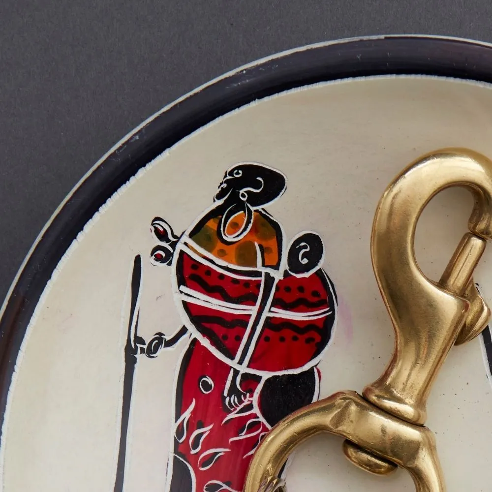 Kisii Stone African Women Round Paper Clips Ring Dish