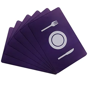 Kuber Industries Plate Design PVC 6 Pieces Fridge Mats (Purple) - CTKTC021858