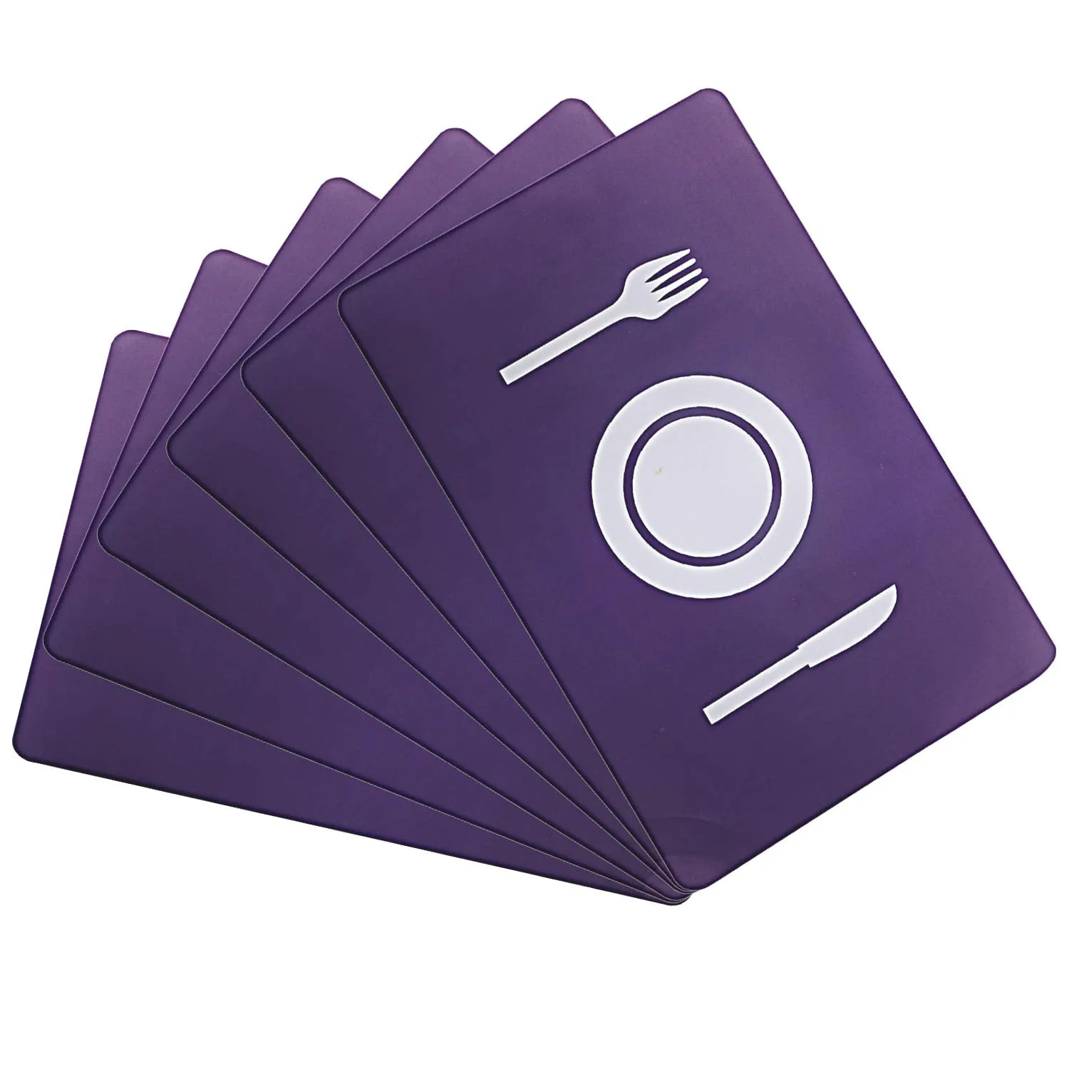 Kuber Industries Plate Design PVC 6 Pieces Fridge Mats (Purple) - CTKTC021858