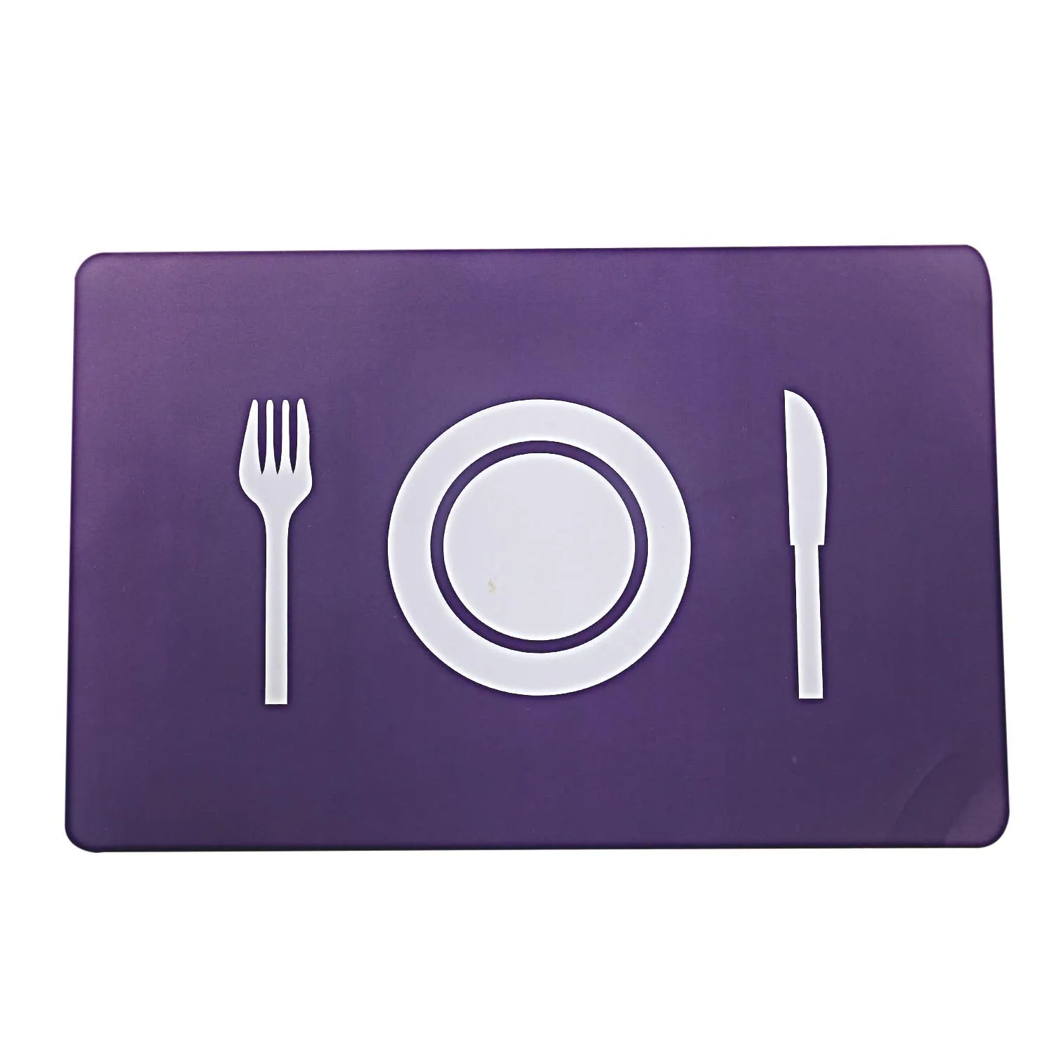 Kuber Industries Plate Design PVC 6 Pieces Fridge Mats (Purple) - CTKTC21860